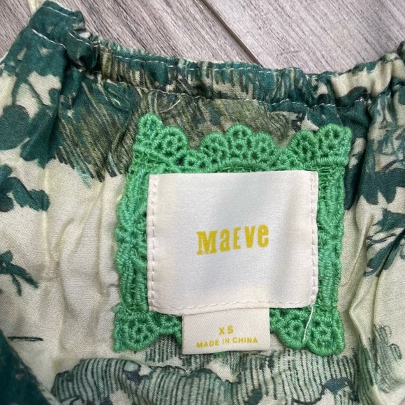 ANTHROPOLOGIE Maeve Long Green Santee Swing‎ Dress - Picture 5 of 9